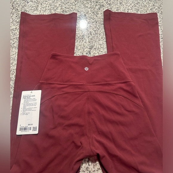 COPY - NWT. Lululemon Groove pants flare. Burgundy. Size 4. Never worn. - Picture 6 of 8